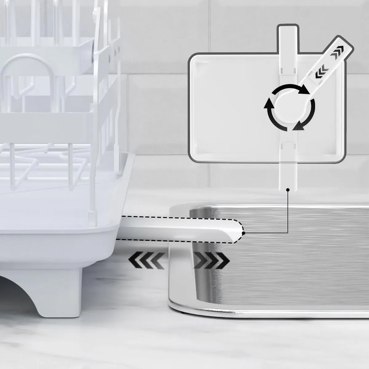 Rejilla de Secado de Platos Doble Piso