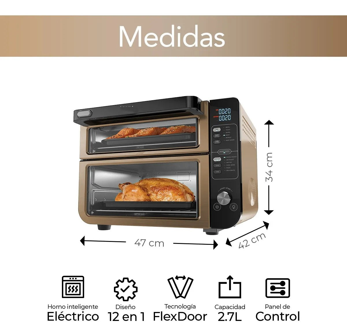 Horno Doble Foodi Flexdoor