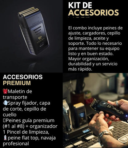 Combo Profesional Maquinillas Black Edition x 3