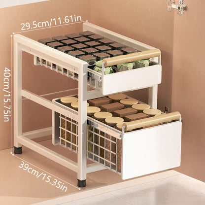 Gabinete Organizador Blanco de Doble Nivel