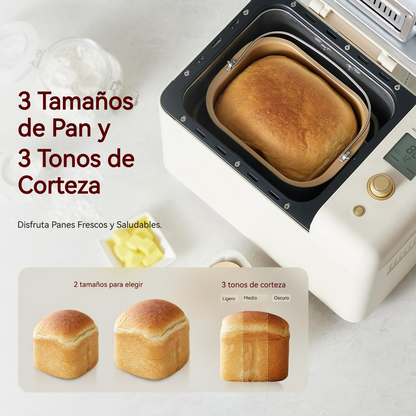 Panificadora Inteligente con 15 Programas y Sartén de Cerámica