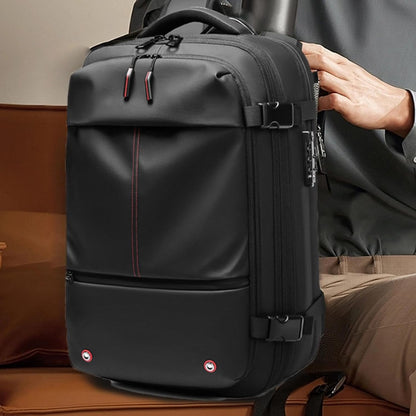 Mochila Expansible con Compresión al Vacío y Seguridad Antirrobo