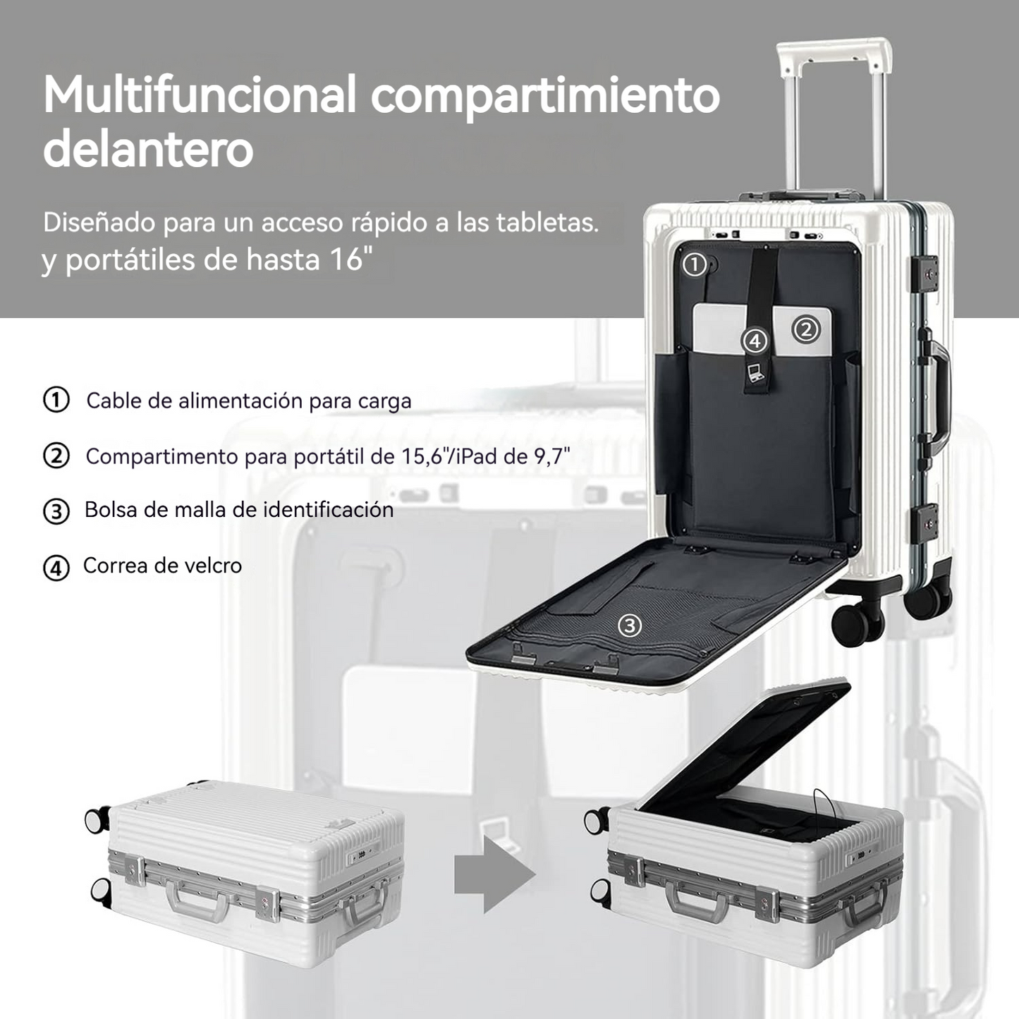 Maleta marco de aluminio USB - Gran God Tech