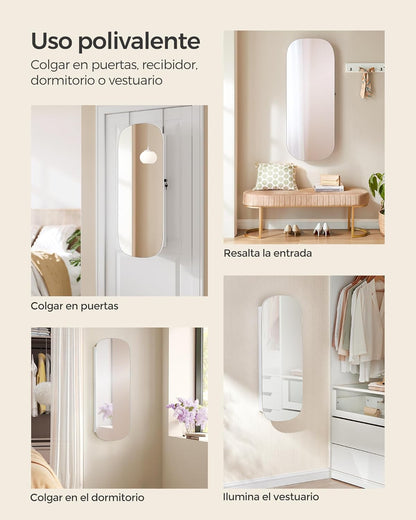 Espejo Joyero de Pared con Luces LED