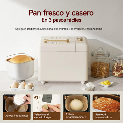 Panificadora Inteligente con 15 Programas y Sartén de Cerámica