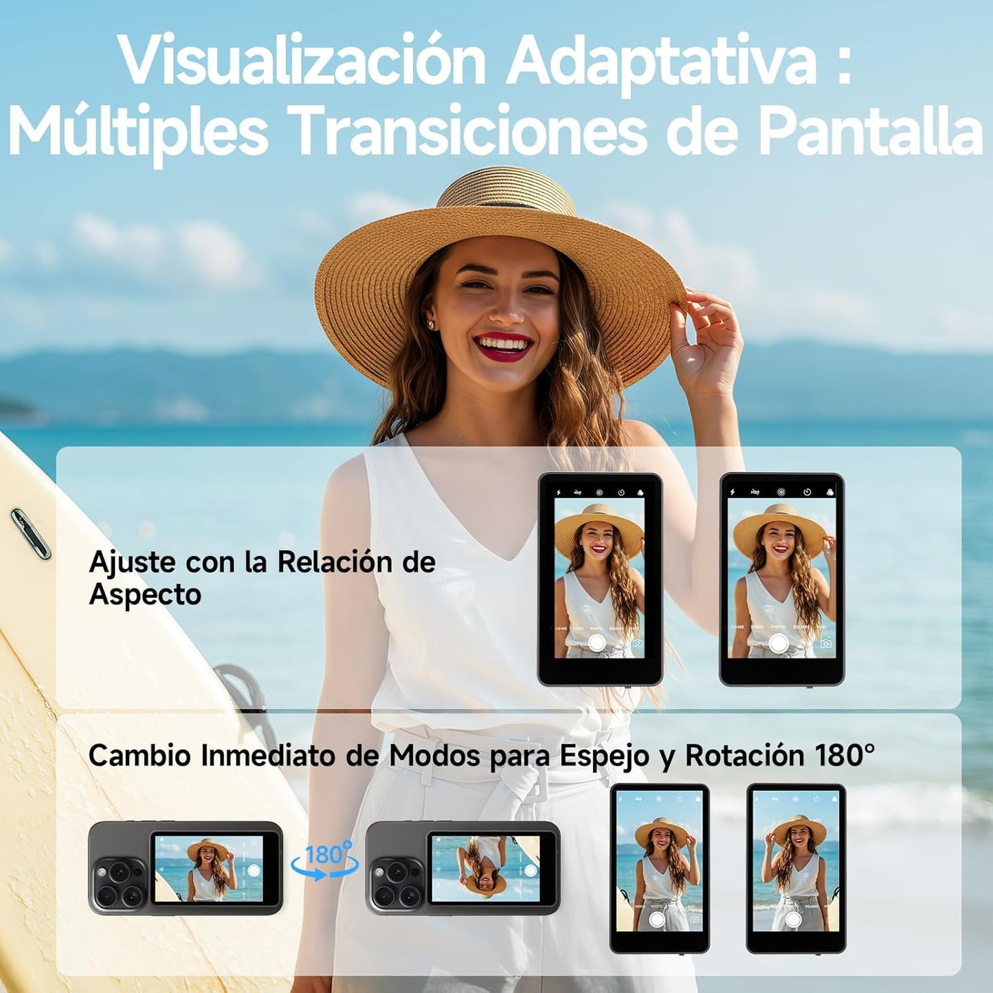 Pantalla de Monitor de Selfie