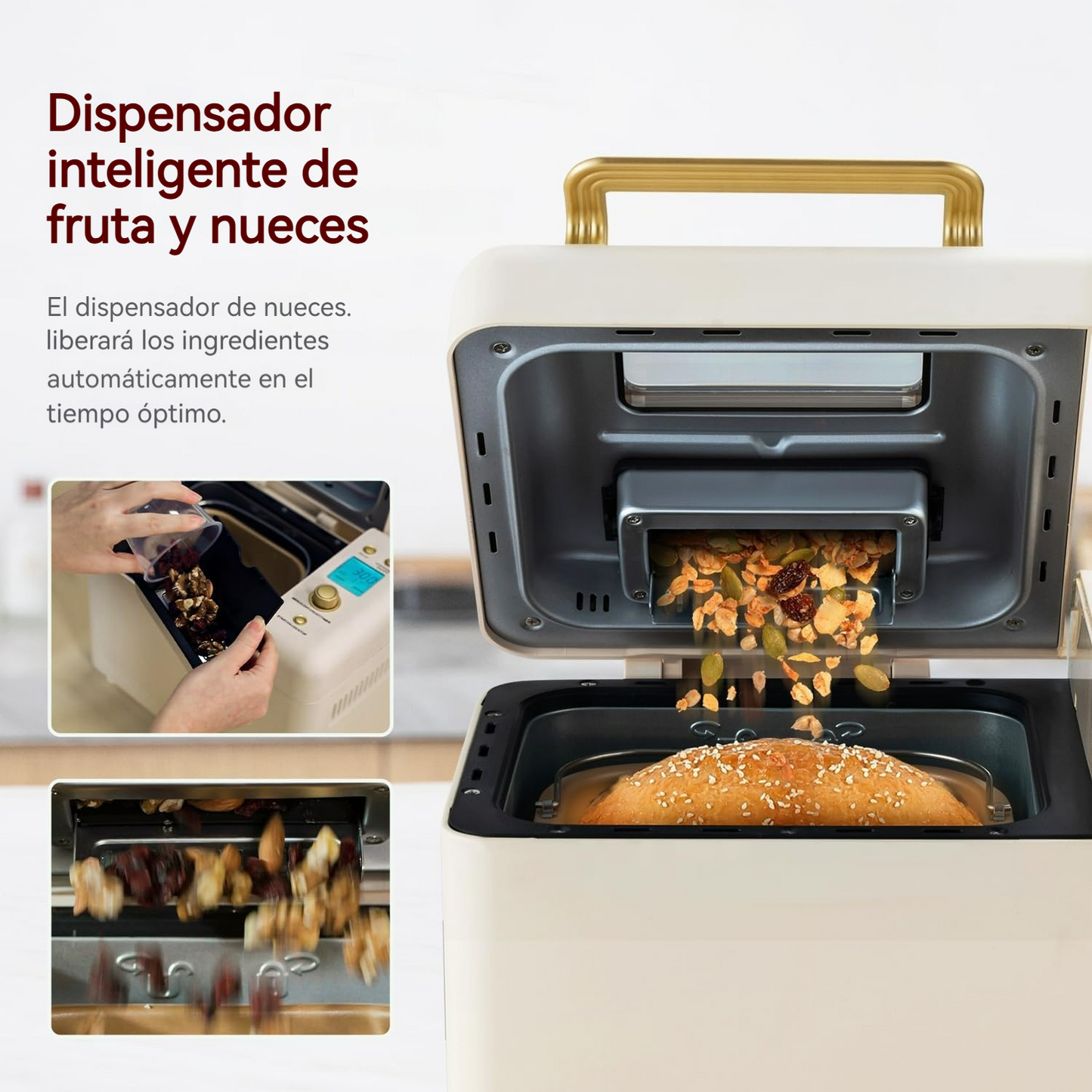 Panificadora Inteligente con 15 Programas y Sartén de Cerámica