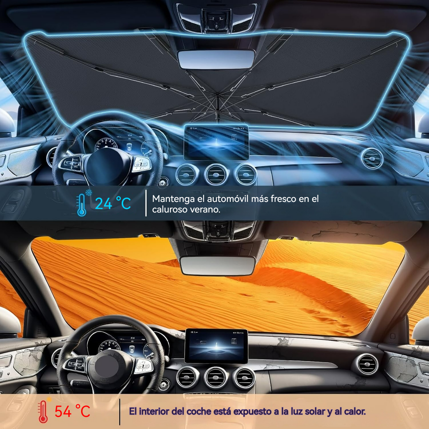 Parasol para coche con protección solar avanzada
