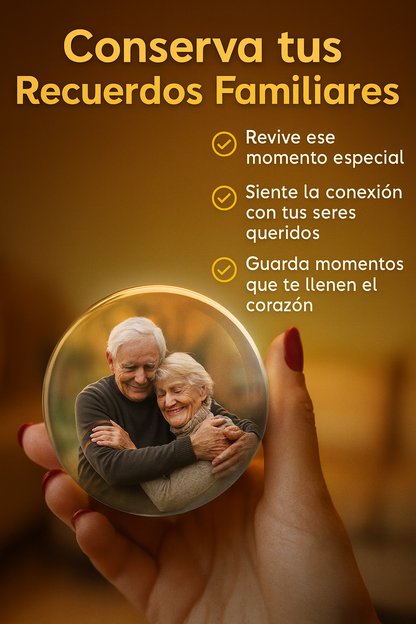 Los recuerdos de seres queridos o mascotas en una esfera de crystal