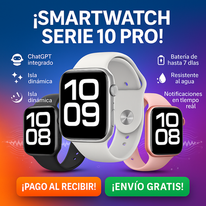 ⌚️ AirWatch Series 10 PRO + Caja y Cargador por Inducción + REGALO EXCLUSIVO SOLO HOY 🔥