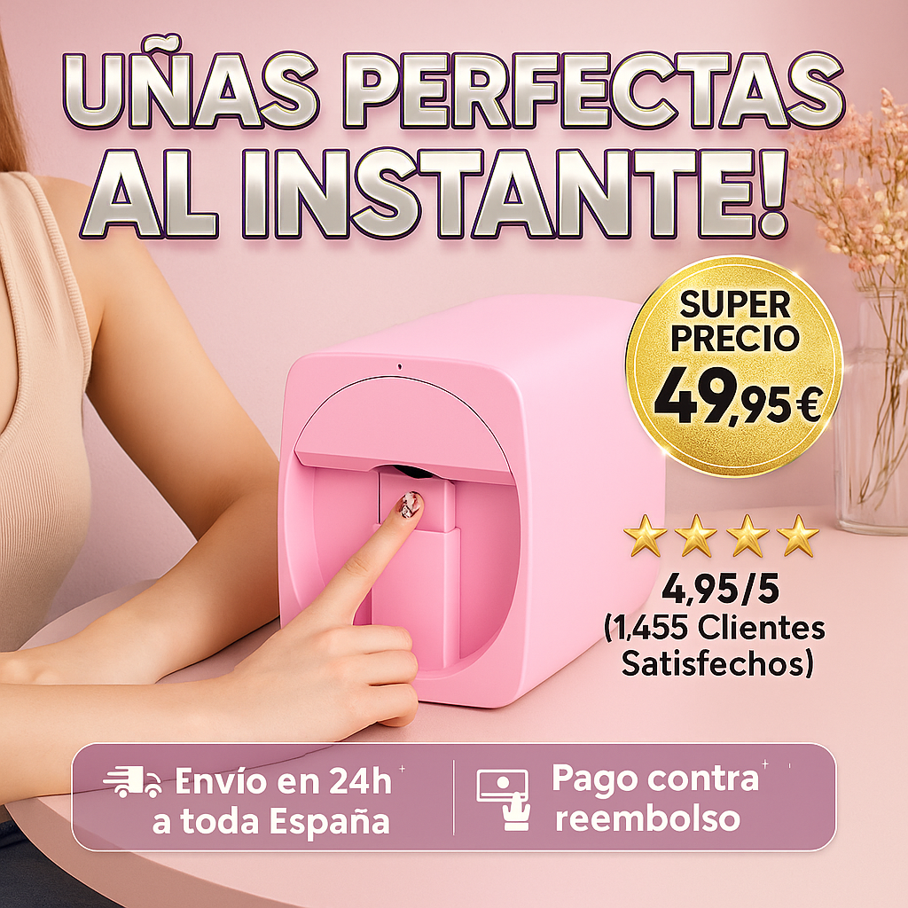 EN 20 SEGUNDOS esta impresora 3D hará diseños hiperrealistas en tus uñas - Con App Movil