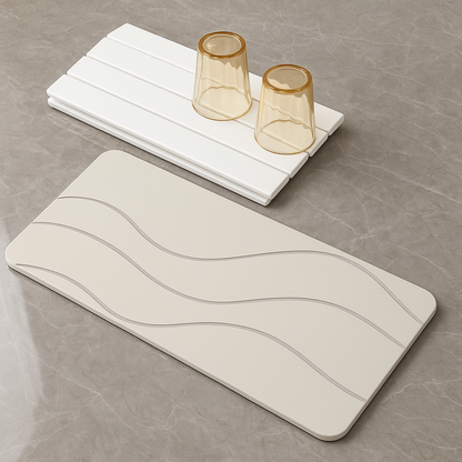 Pack Duo StoneDry: Tapetes de Piedra para secado de platos + Baño