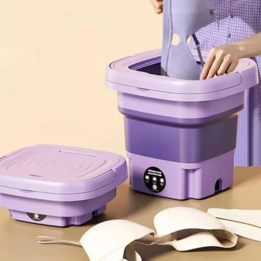 Mini Lavadora Portátil Plegable con Temporizador y Secado Suave