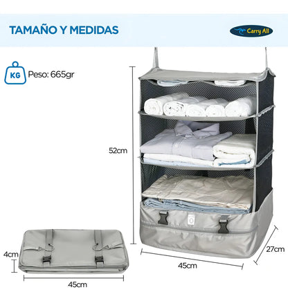 Organizador de Maleta Plegable y Colgante