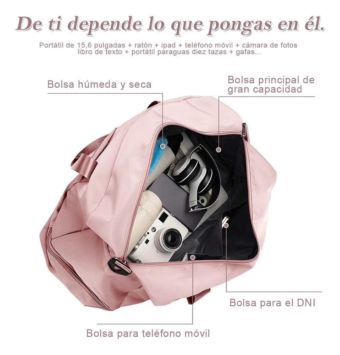 Maleta Deportiva, Mochila Gym y Bolso de Viaje en Uno