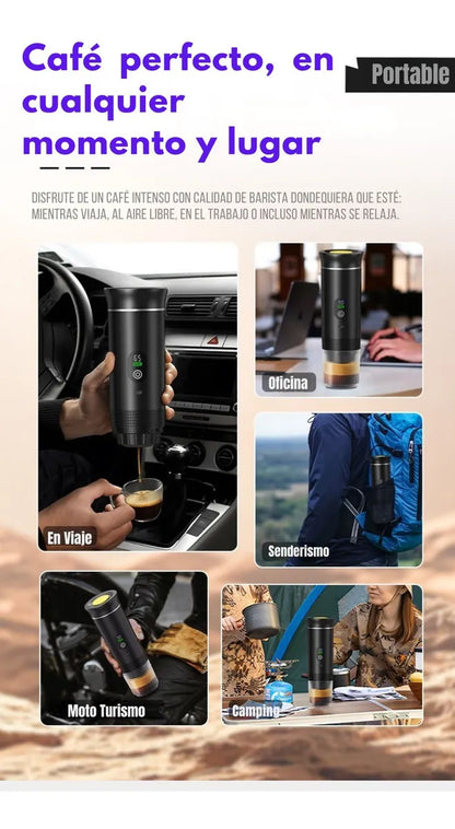 Cafetera Portátil 3 en 1 con Display y 20 bar