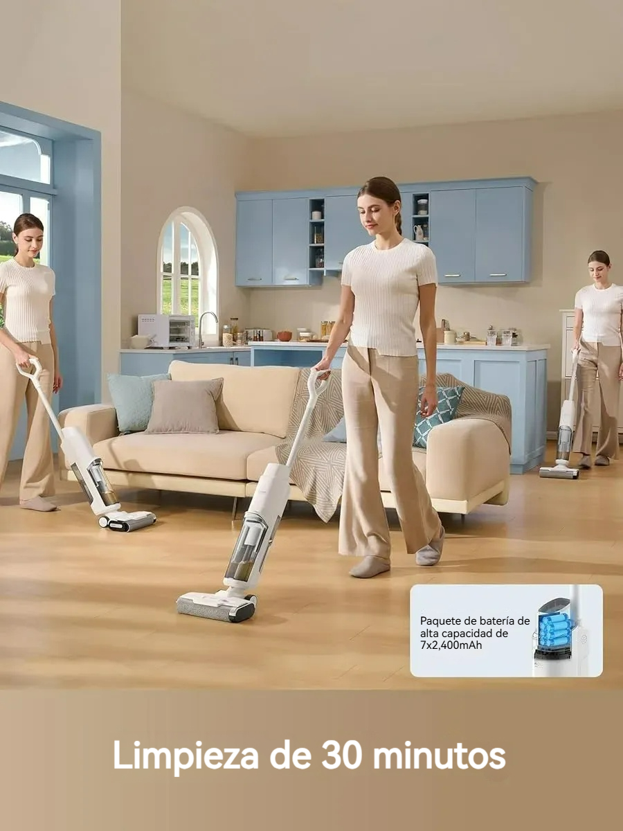 Aspiradora Inteligente en Seco y Húmedo con Trapeador y Autolavado