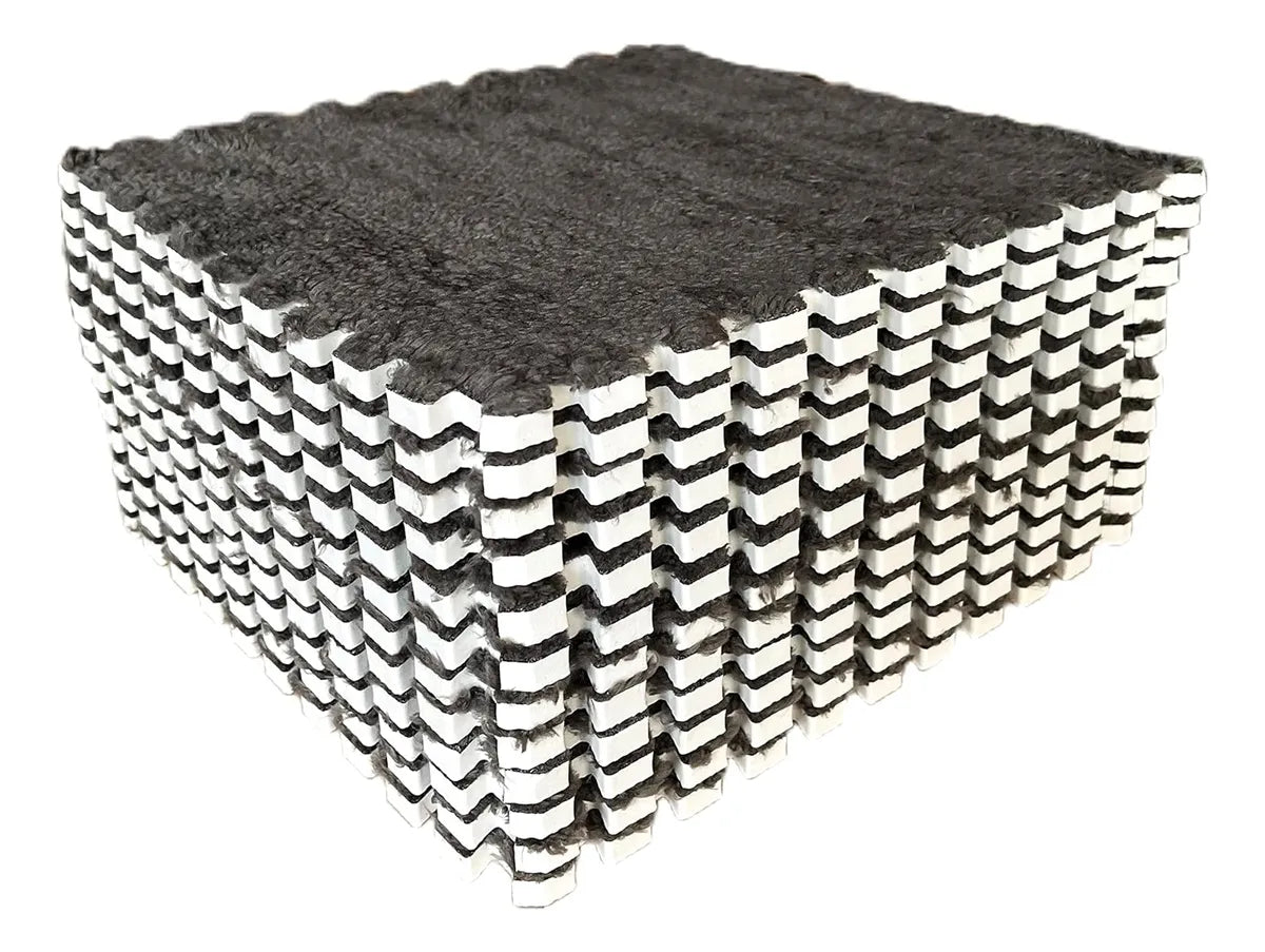 Pack 12 Alfombras Encastrables Shaggy EVA Foam