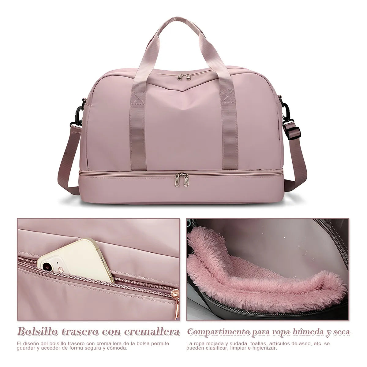 Maleta Deportiva, Mochila Gym y Bolso de Viaje en Uno