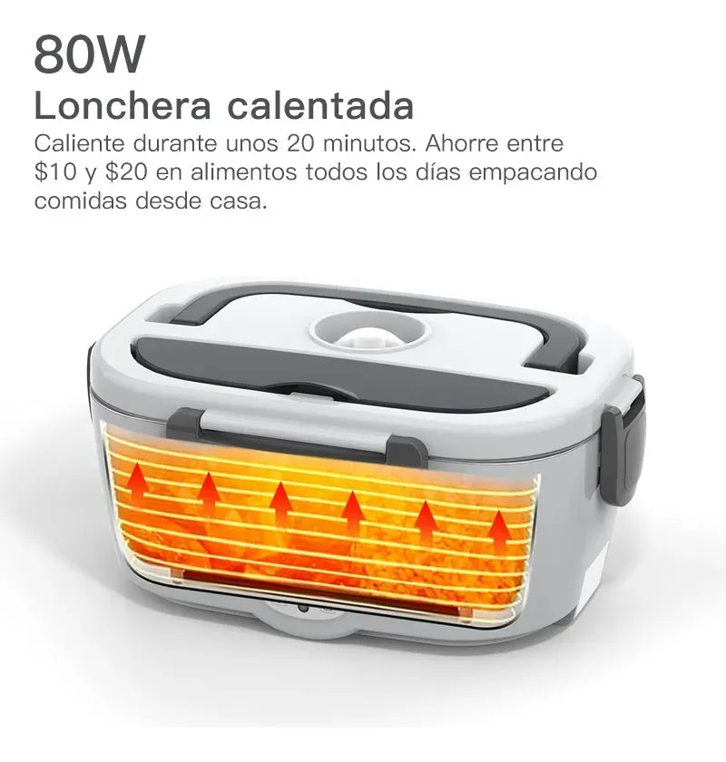Lonchera Eléctrica Portátil con Calentador Integrado