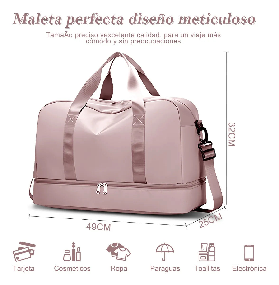 Maleta Deportiva, Mochila Gym y Bolso de Viaje en Uno
