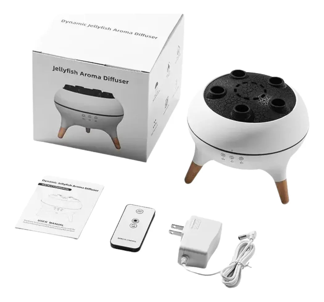 Humidificador LED con Aromaterapia y Movimiento Hipnótico