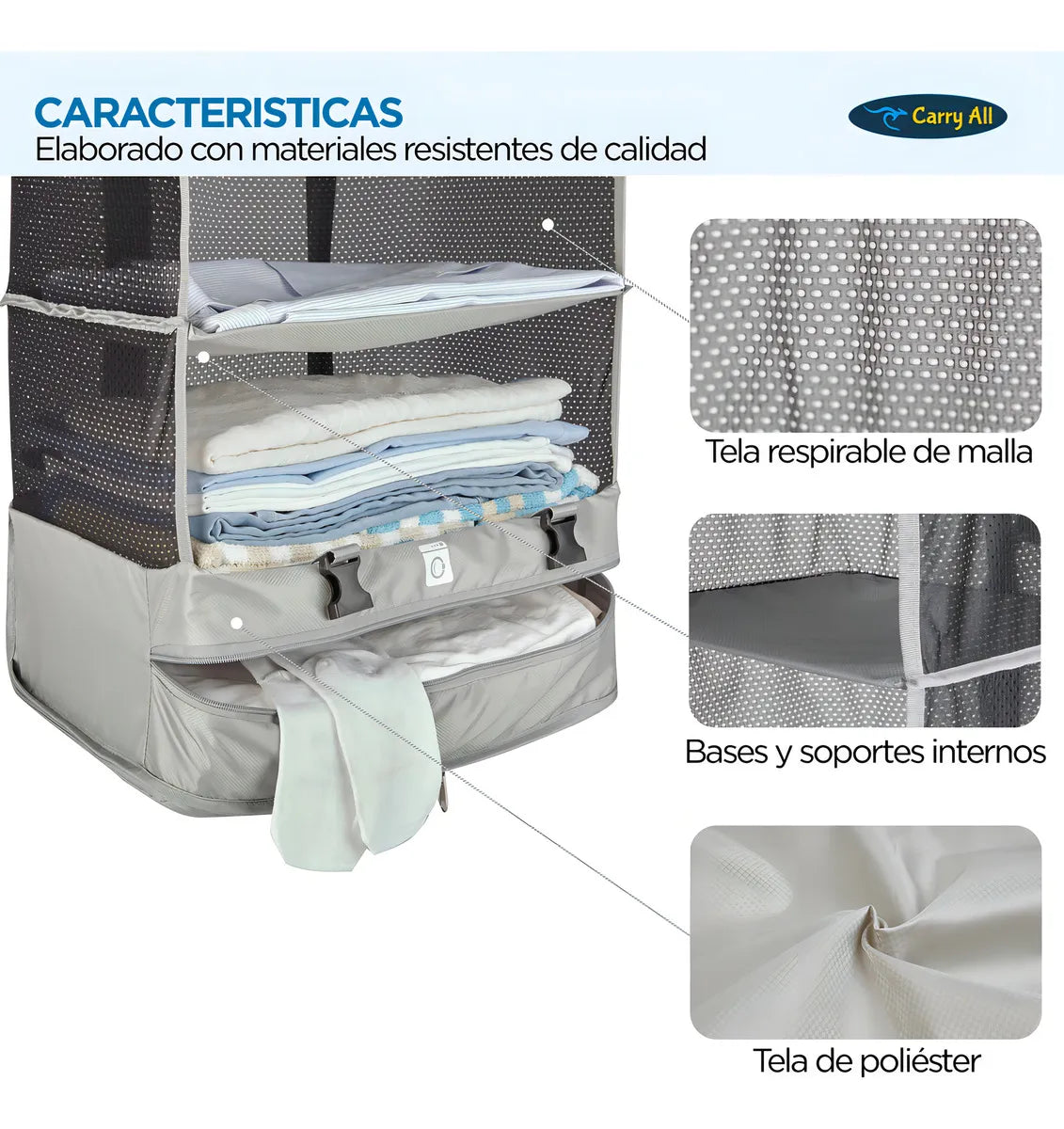 Organizador de Maleta Plegable y Colgante