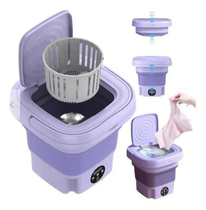 Mini Lavadora Portátil Plegable con Temporizador y Secado Suave