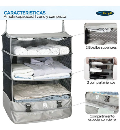 Organizador de Maleta Plegable y Colgante
