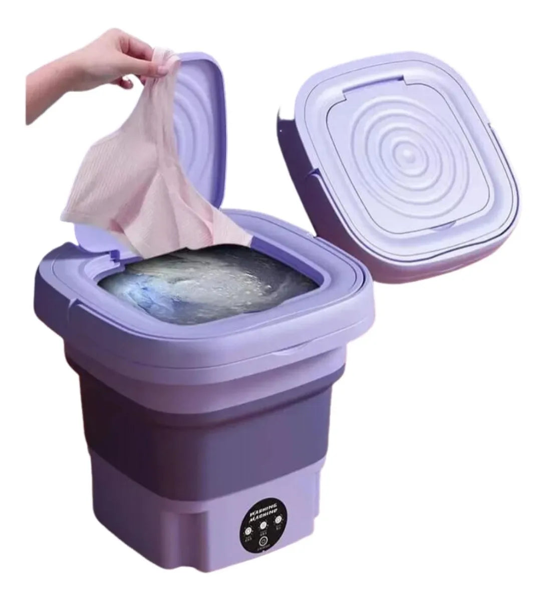 Mini Lavadora Portátil Plegable con Temporizador y Secado Suave