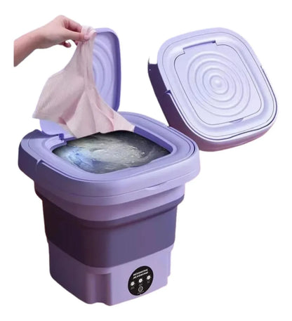 Mini Lavadora Portátil Plegable con Temporizador y Secado Suave