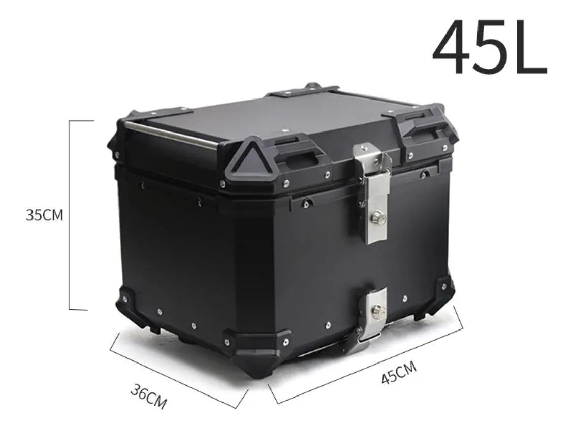 Maletero de moto de aluminio con parrilla