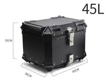 Maletero de moto de aluminio con parrilla