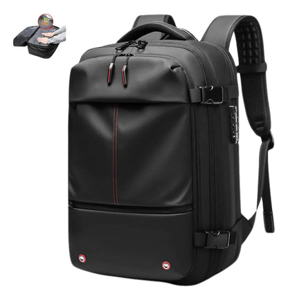 Mochila Expansible con Compresión al Vacío y Seguridad Antirrobo