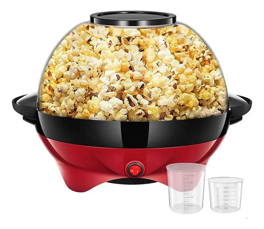 Máquina Eléctrica para Palomitas con Agitación Automática y Tapa Multifunción