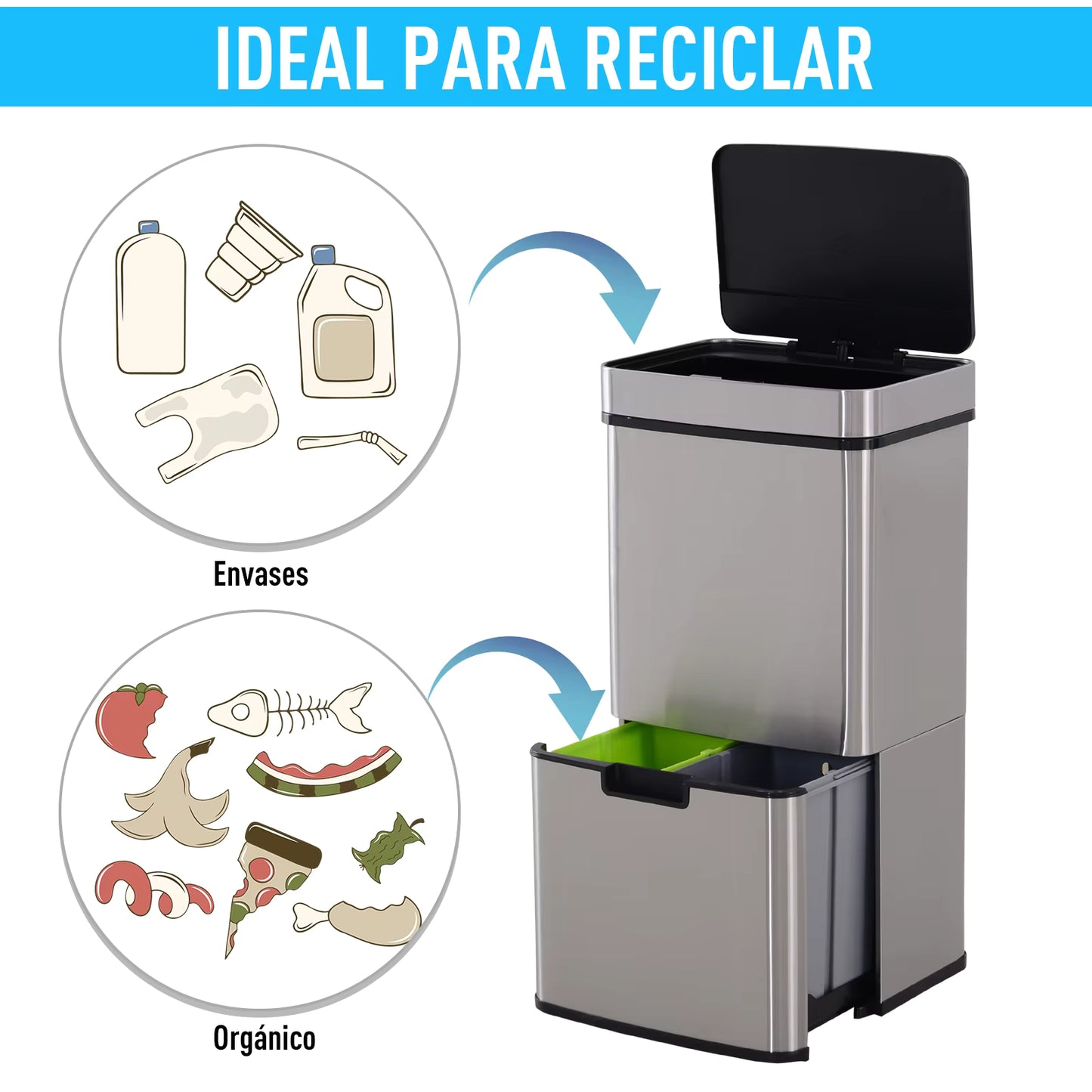 Cubo de Basura Automático con Sensor y Separación Inteligente