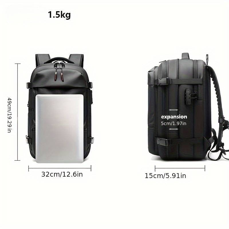 Mochila Expansible con Compresión al Vacío y Seguridad Antirrobo