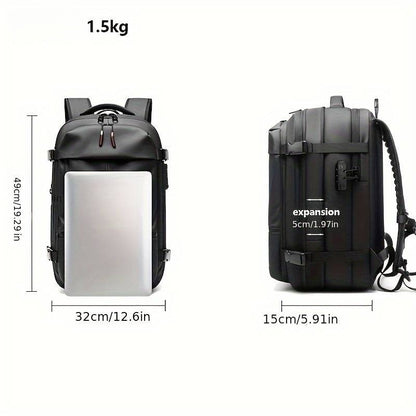 Mochila Expansible con Compresión al Vacío y Seguridad Antirrobo