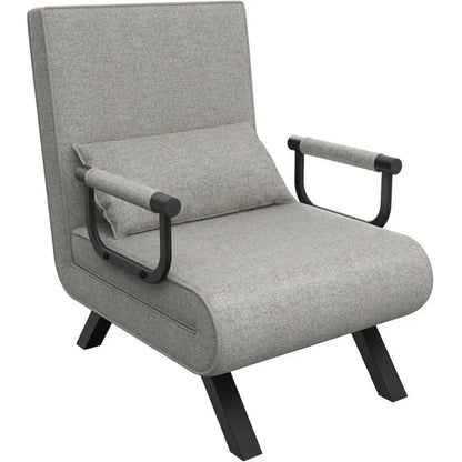 Sofá Cama Convertible con Respaldo Ajustable y Diseño Plegable