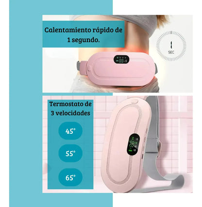 Almohadilla Térmica con Masajeador para Dolores Menstruales y Abdominales