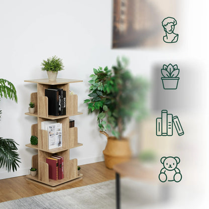 Estantería Giratoria 360° de 3 Niveles