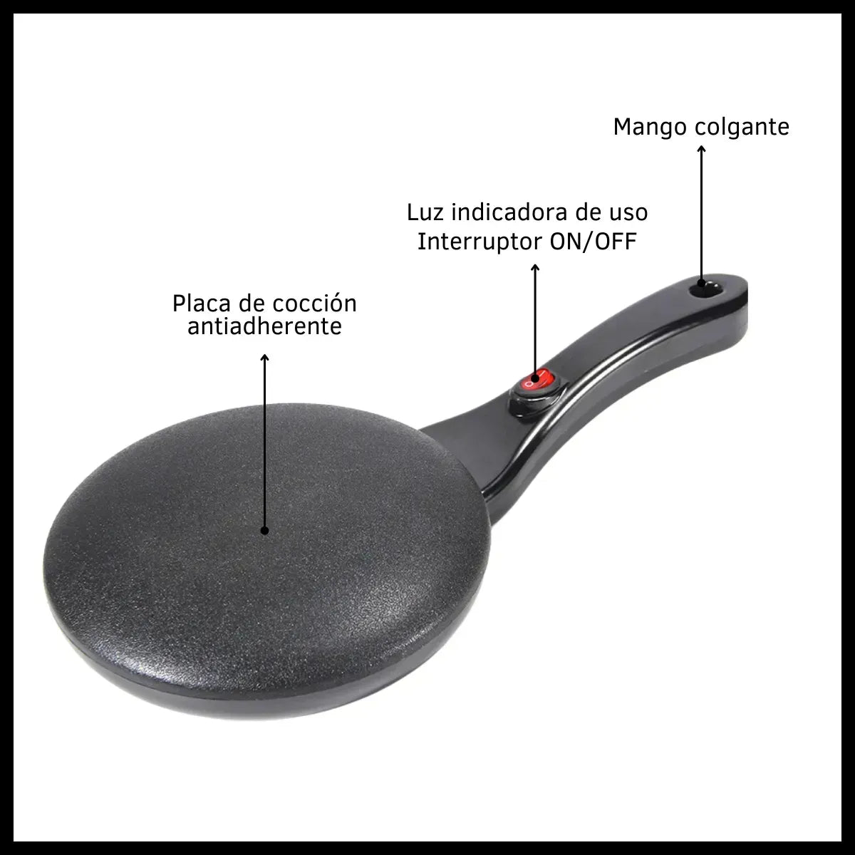 Crepera Eléctrica Wuafle 700W