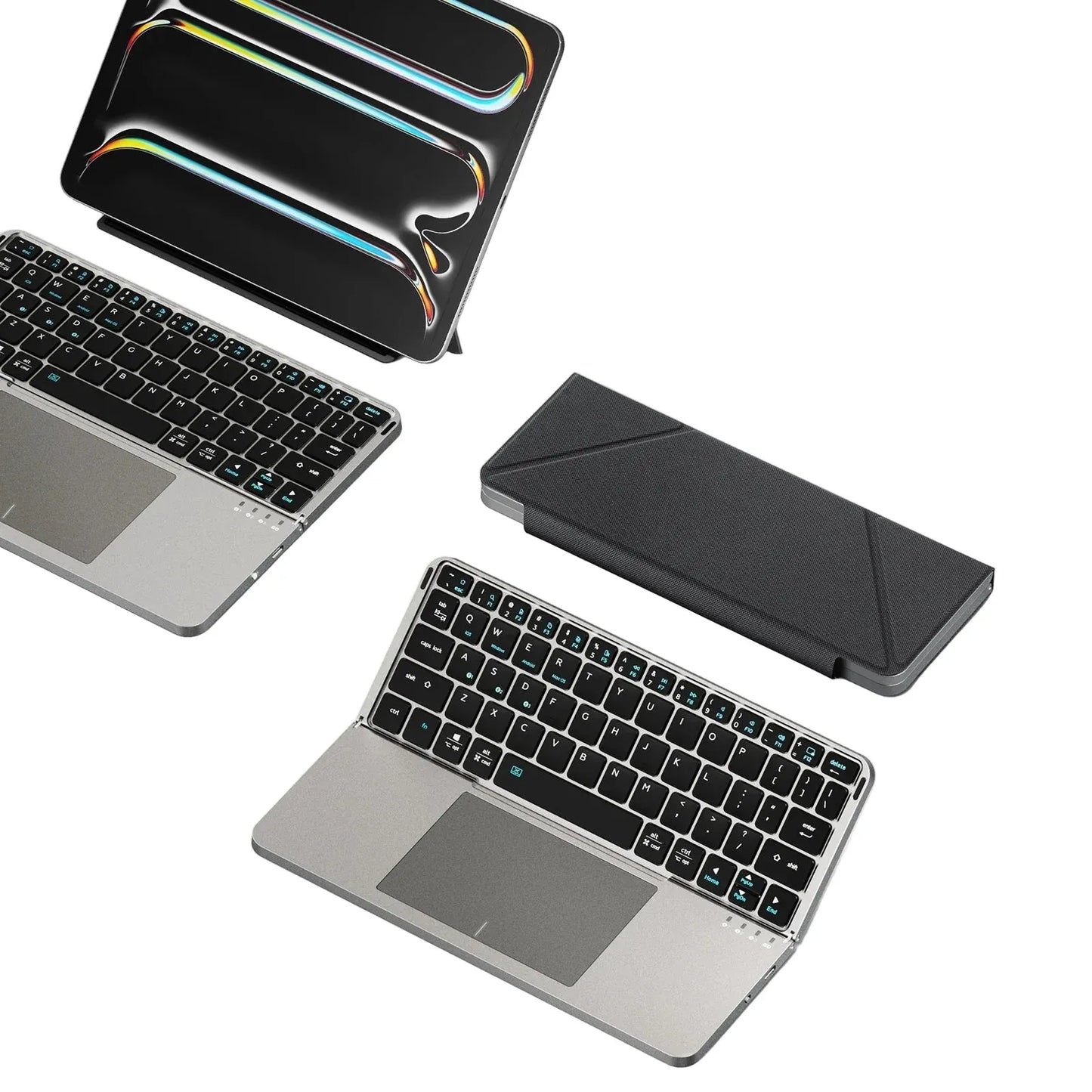 Teclado Inalámbrico Plegable con Touchpad Integrado