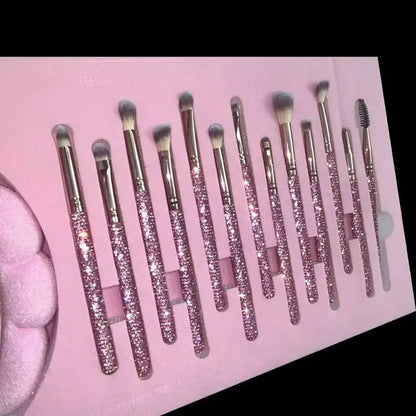 Set de 23 Brochas de Maquillaje con Diamantes de Cristal
