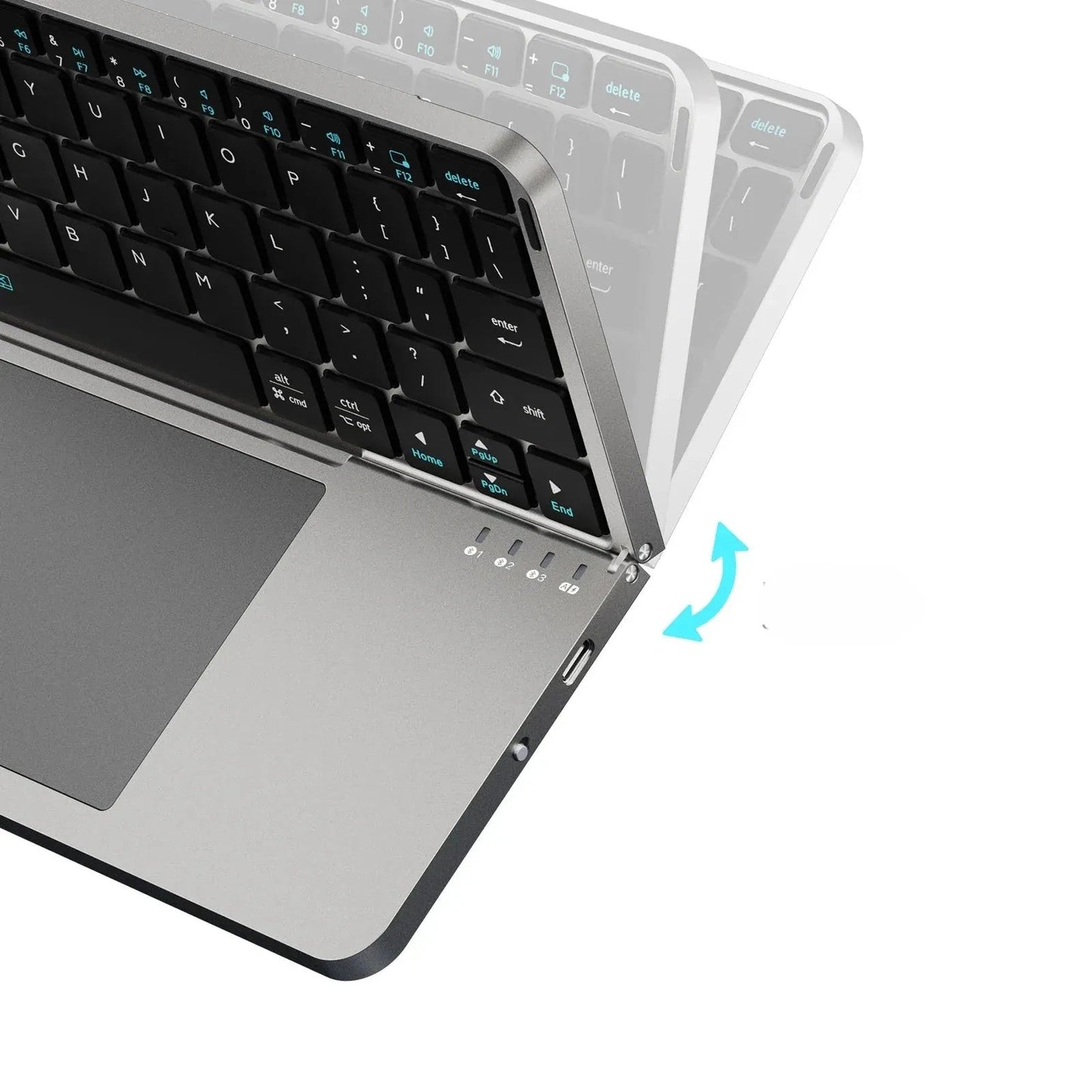 Teclado Inalámbrico Plegable con Touchpad Integrado
