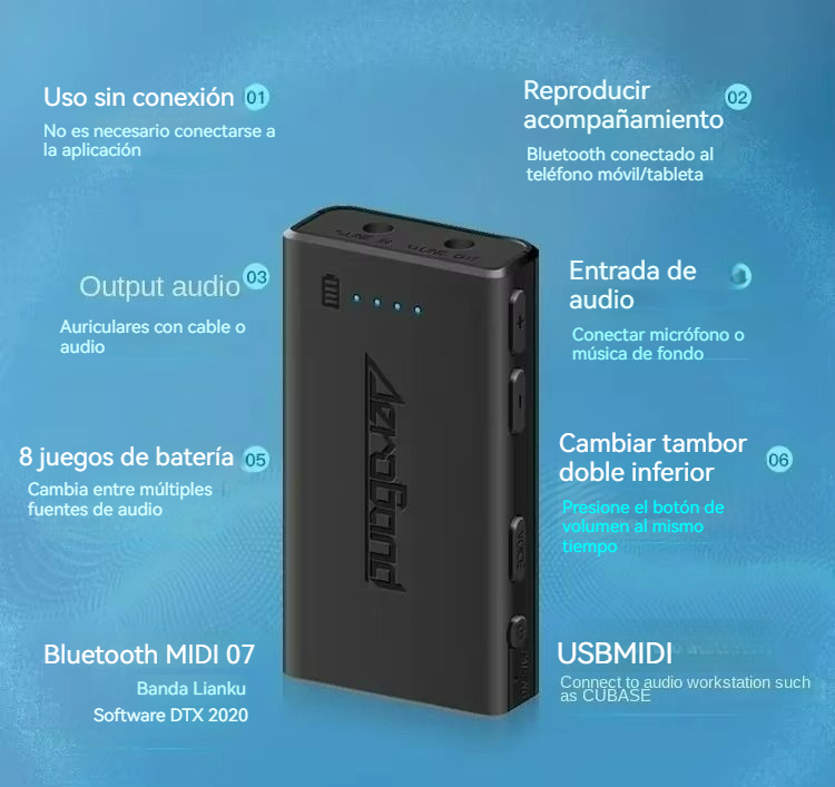 Batería virtual portátil con sensores de alta precisión